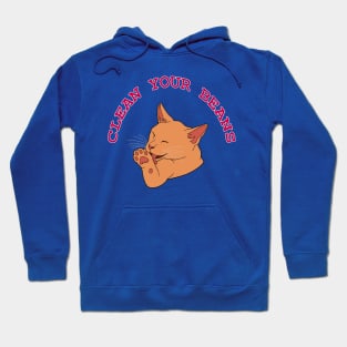 Clean Your Beans Orange Ginger Cat Hoodie